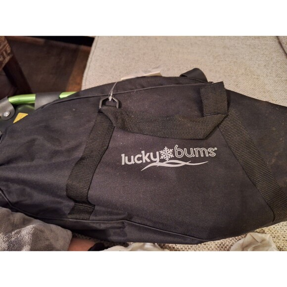 Lucky Bums 22" Snowshoes Green with Carrying Bag 24 x 9 - Picture 7 of 8